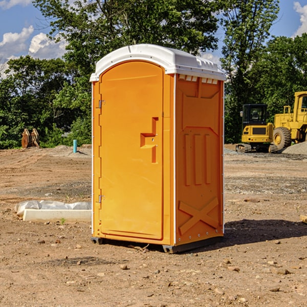 how often are the portable restrooms cleaned and serviced during a rental period in Henry Illinois